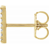 14K Yellow .03 CTW Diamond Single Initial V Earring - 867976111P photo 2