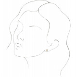 14K Yellow .03 CTW Diamond Single Initial V Earring - 867976111P photo 3