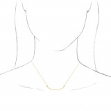 14K Yellow Freeform Bar 16-18 Necklace - 86618601P photo 3