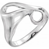 14K White Freeform Ring - 528219979P photo