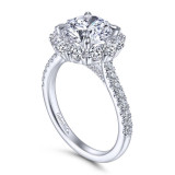Gabriel & Co. 14k White Gold Contemporary Halo Engagement Ring - ER14968R8W44JJ photo 3