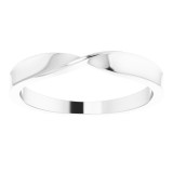 14K White 3 mm Stackable Twist Ring - 51734101P photo 3