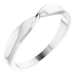 14K White 3 mm Stackable Twist Ring - 51734101P photo