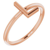 14K Rose Initial L Ring - 51895169P photo