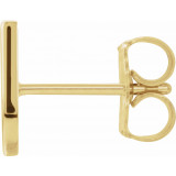 14K Yellow Single Initial U Earring - 86800222P photo 2