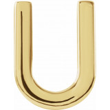 14K Yellow Single Initial U Earring - 86800222P photo