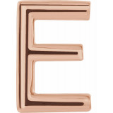 14K Rose Single Initial E Earring - 86800127P photo