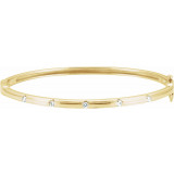 14K Yellow 1/4 CTW Diamond Bangle Bracelet - 65101101P photo