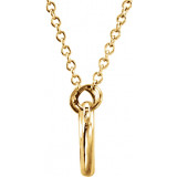 14K Yellow Tiny Poshu00ae Double Heart 16-18 Necklace - 857921001P photo 2