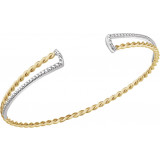 14K Yellow & White Twisted Rope Cuff Bracelet - 65276360001P photo 2