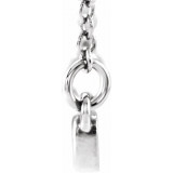 14K White Heart Bar 16-18 Necklace - 86769600P photo 2