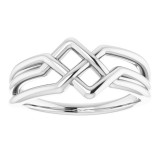 14K White Geometric Ring - 52006101P photo 3