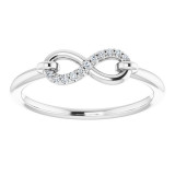 14K White .04 CTW Diamond Infinity-Inspired Ring - 123269600P photo 3