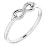 14K White .04 CTW Diamond Infinity-Inspired Ring - 123269600P photo
