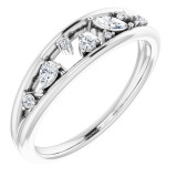 14K White 1/6 CTW Diamond Negative Space Ring - 124185600P photo