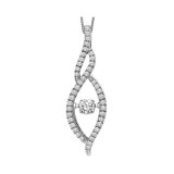Gems One 14KT White Gold & Diamond Rhythm Of Love Neckwear Pendant  - 3/8 ctw - ROL1001-4WC photo