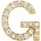 14K Yellow .06 CTW Diamond Single Initial G Earring - 867976031P photo