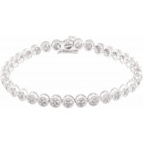 14K White 1 CTW Diamond 7 Bracelet - 69492100P photo