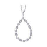 Gems One 14Kt White Gold Diamond (1/8Ctw) Pendant - PD33047-4WD photo