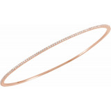 14K Rose 1 CTW Diamond Stackable Bangle 8 Bracelet - 6733760006P photo 2