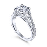 Gabriel & Co. 14k White Gold Contemporary Split Shank Engagement Ring - ER14804R8W44JJ photo 3