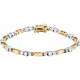 14K Yellow & White 1 3/4 CTW Diamond Line Bracelet - 61720251872P photo