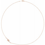 14K Rose Lightning Bolt 16 Necklace - 86868602P photo 2