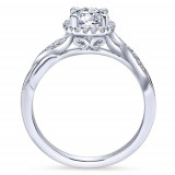 Gabriel & Co. 14k White Gold Contemporary Halo Engagement Ring - ER11828R3W44JJ photo 2