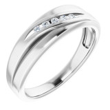 14K White 1/10 CTW Diamond 5-Stone Band - 12278960003P photo