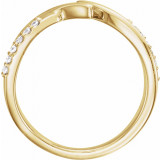 14K Yellow 1/8 CTW Diamond Bypass Ring - 123168601P photo 2