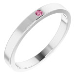 14K White Pink Tourmaline Stackable Family Ring - 716226036P photo