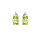 Gems One 10Kt White Gold Diamond (1/20Ctw) & Peridot (5/8 Ctw) Earring - FE4026-1WDD photo