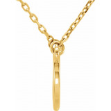 14K Yellow Crescent 18 Necklace - 86255102P photo 2