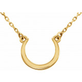14K Yellow Crescent 18 Necklace - 86255102P photo