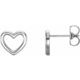 Platinum 8.7x8 mm Heart Earrings - 86328603P photo