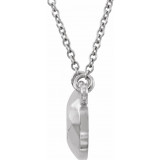 14K White Faceted Design Circle 16.5 Necklace - 86232101P photo 2