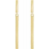 14K Yellow 25.9x1.8 mm Articulated Bar Earrings - 87195100P photo 2