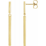 14K Yellow 25.9x1.8 mm Articulated Bar Earrings - 87195100P photo