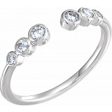 14K White 1/4 CTW Diamond Negative Space Ring - 123339600P photo