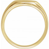 14K Yellow 13 mm Round Signet Ring - 91298591P photo 2