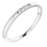 14K White .04 CTW Diamond Anniversary Band - 124030620P photo