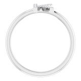14K White .05 CTW Diamond Initial K Ring - 1238346050P photo 2