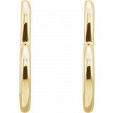 14K Yellow Heart Hoop Earrings - 87040601P photo 2