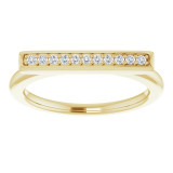 14K Yellow 1/10 CTW Diamond Bar Ring - 65182260000P photo 3