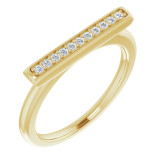 14K Yellow 1/10 CTW Diamond Bar Ring - 65182260000P photo