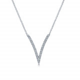 Gabriel & Co. 14k White Gold Kaslique Diamond Necklace - NK4720W45JJ photo