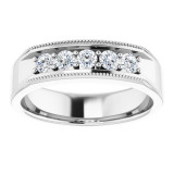 14K White 1/2 CTW Diamond Men's Ring - 1232916014P photo 3