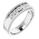 14K White 1/2 CTW Diamond Men's Ring - 1232916014P photo