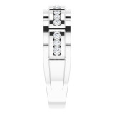 14K White 1/4 CTW Diamond Pattern Ring - 9860601P photo 4