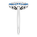 14K White Blue Sapphire & 1/3 CTW Diamond Ring - 72037600P photo 4